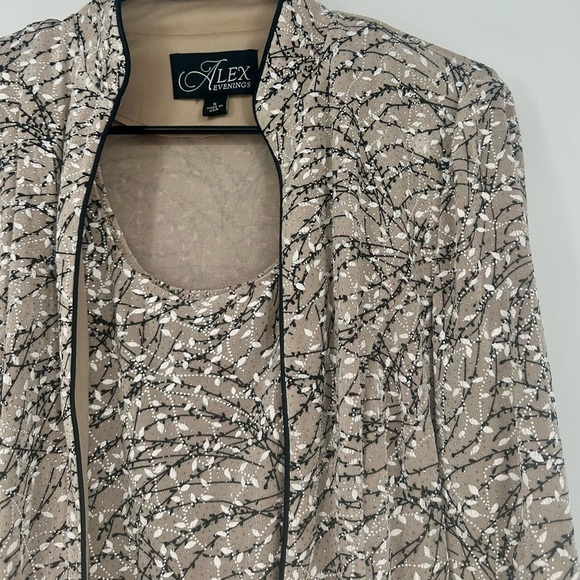 Alex Evenings Printed Mandarin Vine Jacket Size S - Picture 9 of 9